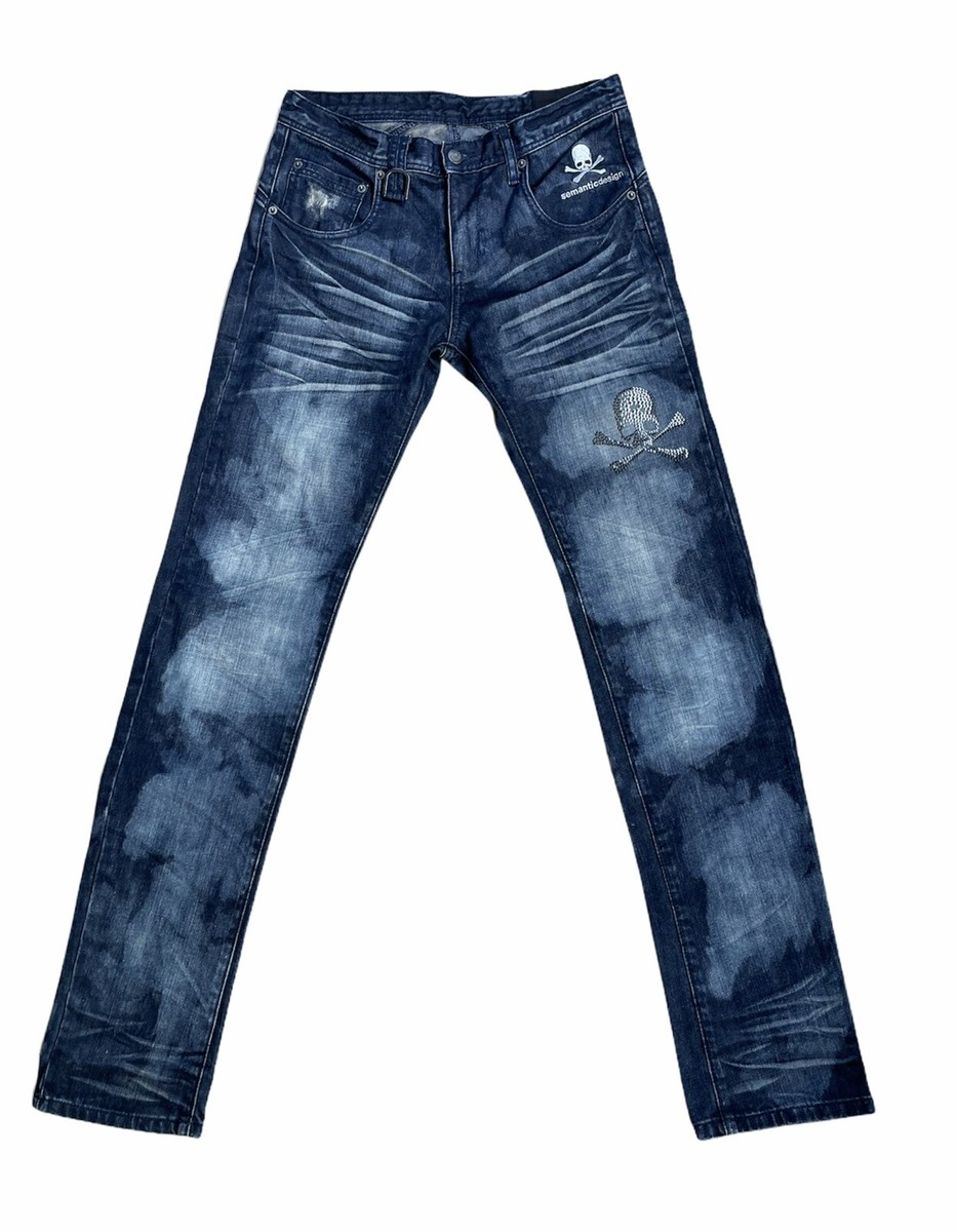Roen Hiromu Takahara X Semantic Design Skull Blue Acid Wash