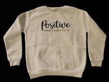 SHEIN Women's EZwear Letter Graphic Thermal Lined Sweatshirt CD4 White Size XS