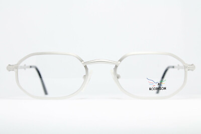 ROBINSON RC/118-RD Original Brille Eyeglasses Occhiali Steampunk Eckig Silber