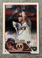 2023 Topps Chrome Bryce Johnson Rookie Autograph Auto #RA-BJ SF Giants RC Rookie