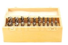 Shars 3/16-3/4" HSS Two and Four Flute Single End Mill Set New M