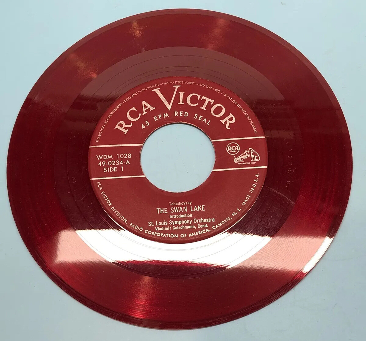 RCA Victor Red Seal Records 45RMP “Swan Lake” Tchaikovsky Set Of 5