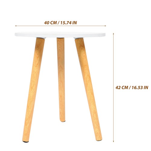 White Bedside Table Leisure Coffee Table White Coffee Desk Wooden Writing Desk - Picture 10 of 12