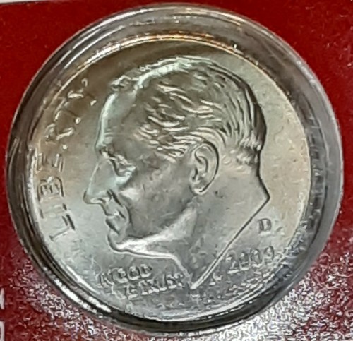 2009 Roosevelt Dime D - SATIN - BU - Uncirculated - Picture 3 of 3