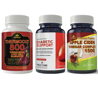 Apple Cider Vinegar Thermocut Fat Burner Blood Sugar Support Weight Loss Pills