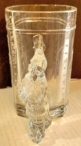 1997 Drink Coca Cola Serve Yourself Glass Mug with Santa Claus Handle Christmas - Picture 5 of 6