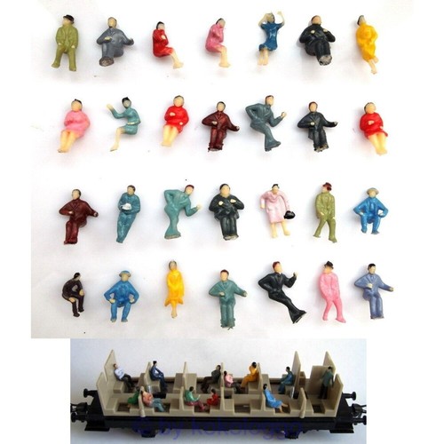 Lot De 90 Figurines Assises – Échelle 1:45 – Pour Paysages Et Dioramas – Bon état
