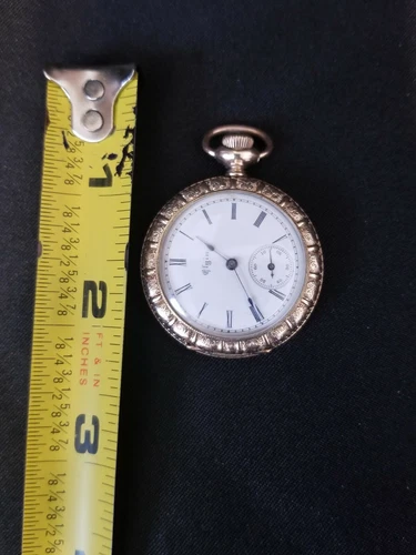 Antique Elgin  Grade 109 Model 1, OS, 14k Gold filled Pocket Watch Not Running