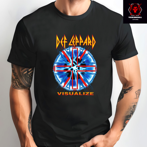 Def Leppard - Visualize Classic Rock Album Band Unisex Cotton T-SHIRT S-3XL 🤘 - Picture 2 of 12