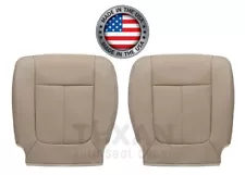 For 2011-2016 Ford F450 F550 Lariat Front Bottom Seat Cover Tan Perforated Vinyl