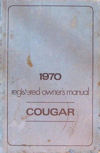 1970 Cougar Owners Manual Automobile Car Collectible