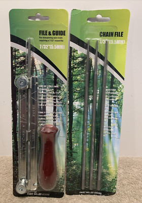 Chainsaw Saw Chain File And Filing Guide Sharpening Kit 5mm 7/32'' NEW