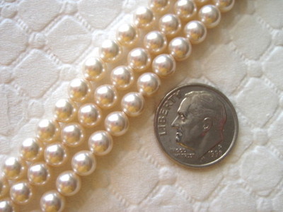 50 pc SWAROVSKI CRYSTAL 5mm CREAMROSE Loose PEARLS 5810 BEADS, Bridal, Wedding