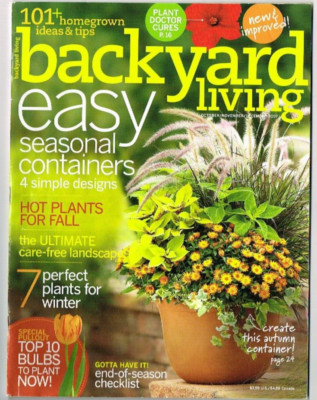2008 Back Yard Living Magazine Country No Fail Plants Gardening w Grandma