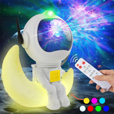 Roboter Astronaut Sternenhimmel Projektor LED Galaxy Nebula Nachtlicht Lampe DE