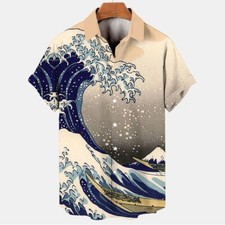 Men's Hawaiian Shirts 3D Printed Short Sleeves casual Lapel Beach Style Tops Top