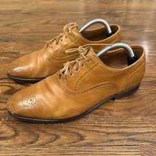 Zapatos de vestir Allen Edmonds Siena Oxford para hombre 9 cuero tostado punta de ala brogue