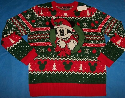 Size 2XL Mens Holiday Christmas Sweater Disney Mickey Mouse