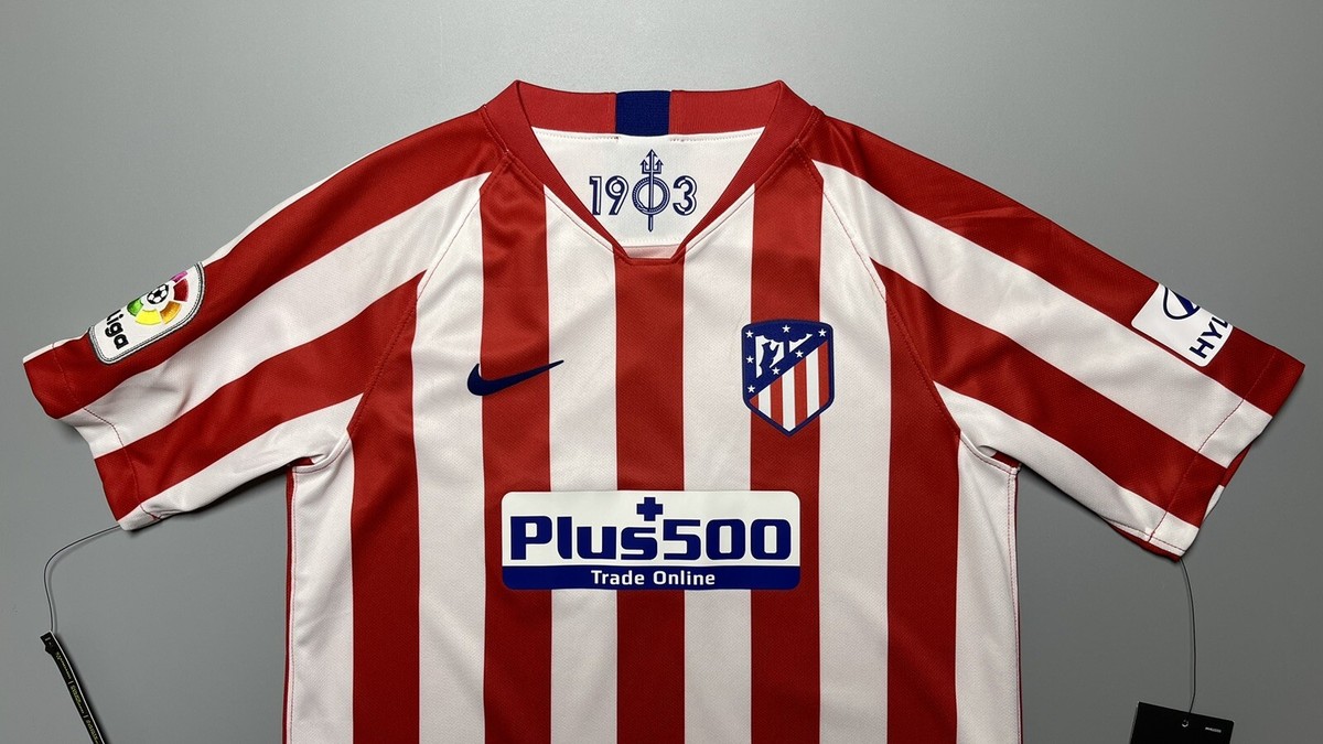 YOUTH SIZE ATLETICO MADRID NIKE 2019/2020 SOCCER HOME JERSEY SIZE