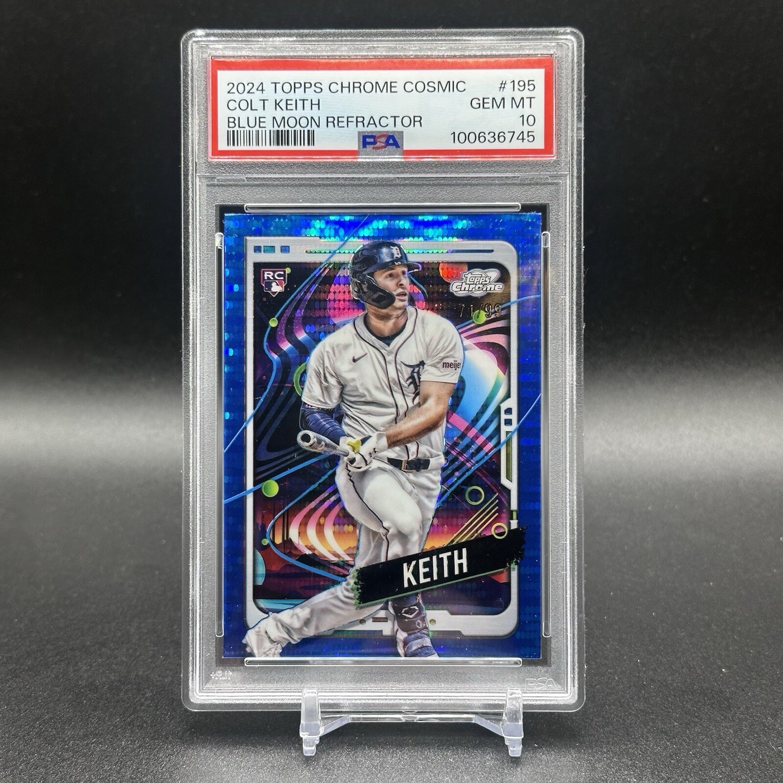 2024 Topps Chrome Cosmic Colt Keith PSA 10 Blue Moon Rookie RC / 99 # 195 🔥