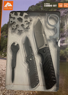 Ozark Trail Outdoor Equipment 5 Piece Combo set Stainless Steel Blades & Handles