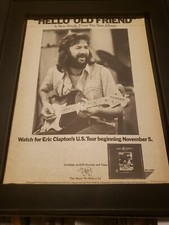 Eric Clapton Hello Old Friend Rare Original Promo Poster Ad Framed!