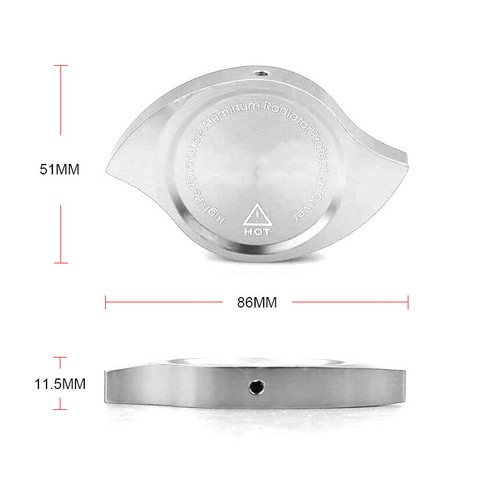 Silver Aluminum Radiator Protection Cap Cover for Honda Accord Civic CRV CRX RSX - Picture 5 of 7