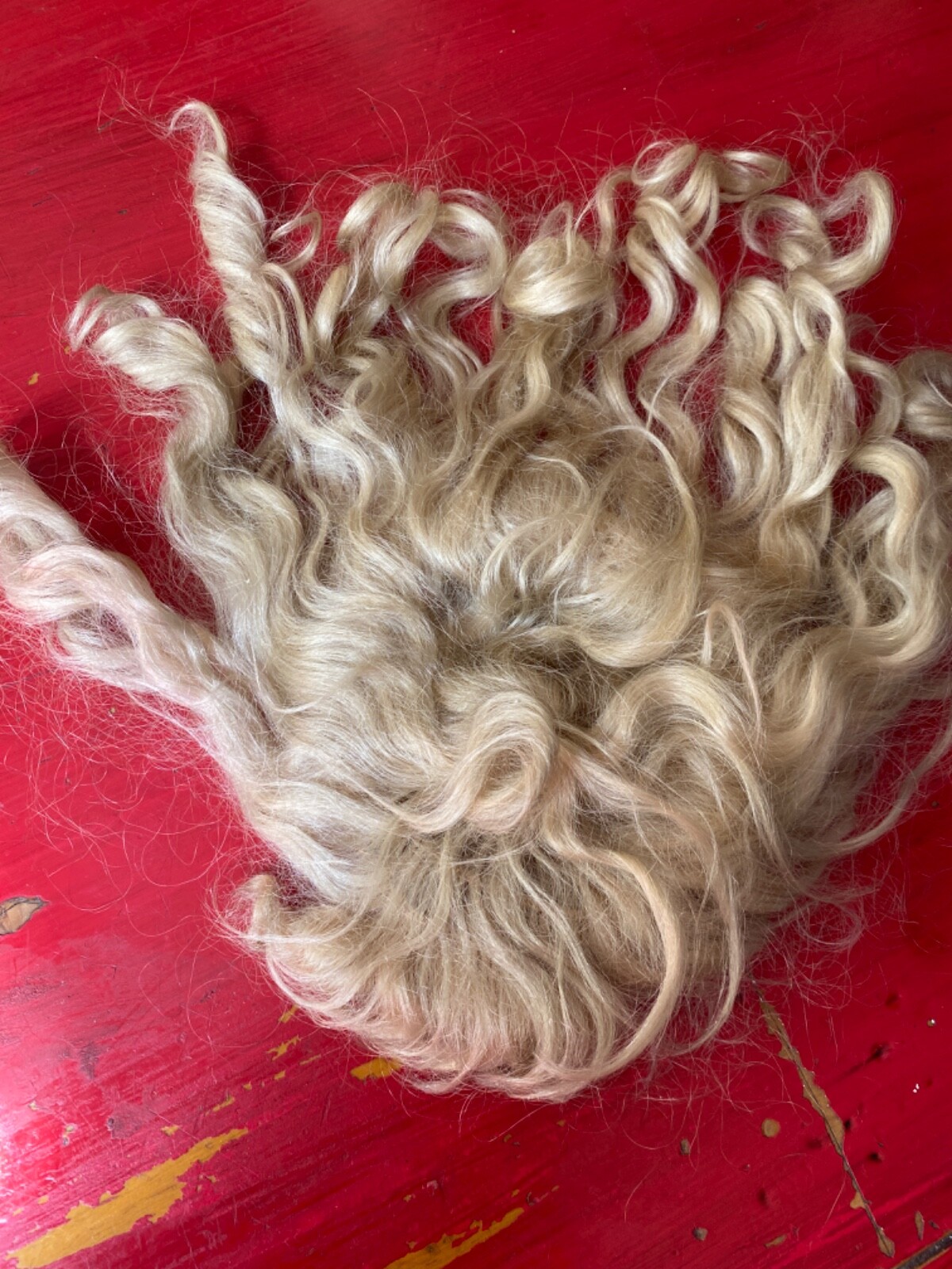 Lovely Antique Kestner Original Blonde Wig & Pate For A 24 inch Bisque