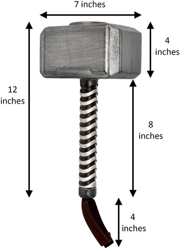 Hammer Thor Replica Prop Bambino Film Marvel - Foto 4 di 5