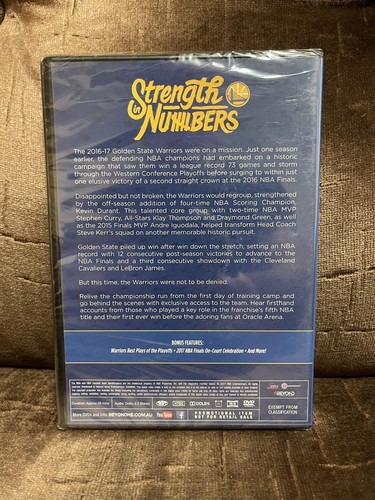 NBA Champions 2017 Golden State Warriors BRAND NEW + SEALED Dvd * Basketball Dvd - Picture 2 of 2
