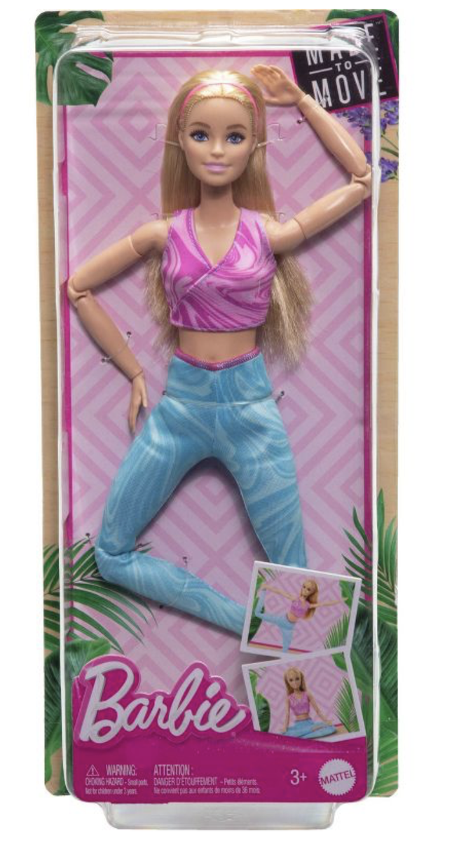 Barbie Made to Move Blonde Fashion Doll Wearing Removable Sport