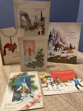 Vintage Christmas Card Collection X 6