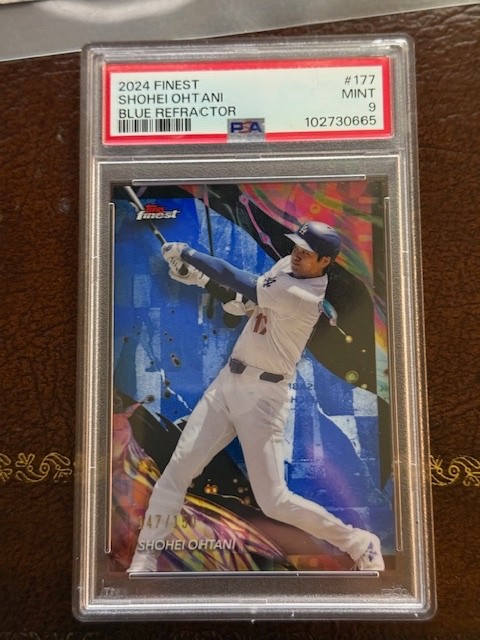 2024 Finest topps chrome shohei ohtani #177 blue refractor 147/150
