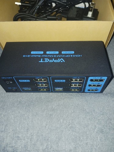 VP-SW345 4K HDMI KVM Switch 4x3 - 3 monitor e porte HDMI 2.1 NUOVO IN SCATOLA - Foto 2 di 3
