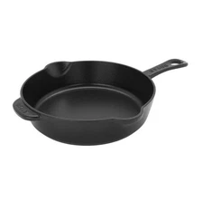 Staub Cast Iron 8.5-inch, Traditional Deep Skillet, Black Matte