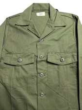 NOS 1970's Military 8405-00-615-0005 Utility Shirt OG507 Cotton/Poly Med