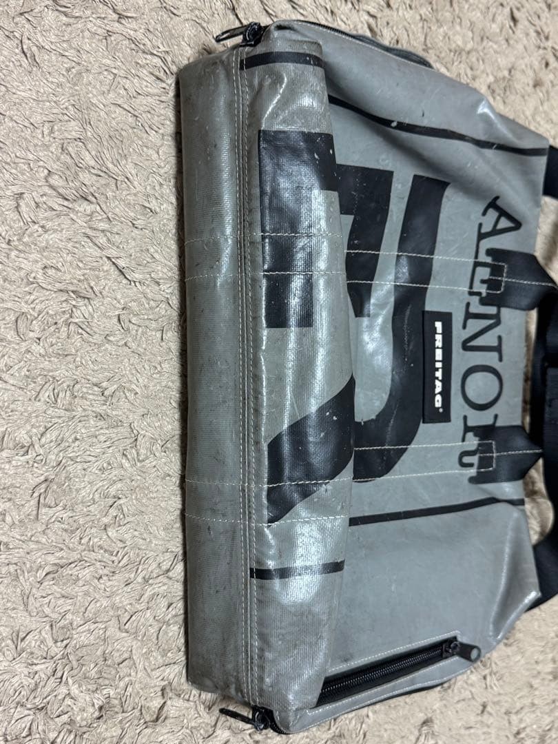 Freitag F77 BEN Boston Sports Shoulder Bag Gray Rare Logo Design with ID Japan image 4