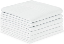 Men'S Handkerchiefs, White Handkerchiefs for Men Soft Cotton Hankerchief Cotton