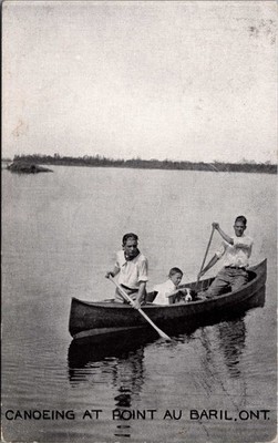 Canoeing Point Au Baril ONT 1910 RPPC Warwick Bros Rutter Toronto Canada