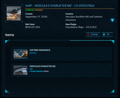 Star Citizen - Hercules Starlifter M2 - LTI - Melt 515