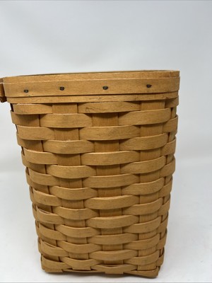 Longaberger Basket 1997 10  Tall x 7  Square light Brown Medium with liner