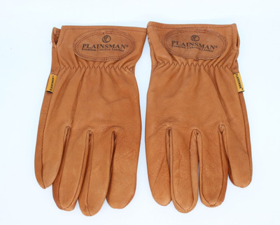 Plainsman Premium Cabretta Leather Work Gloves Brown XL  Mens Utility # 954788