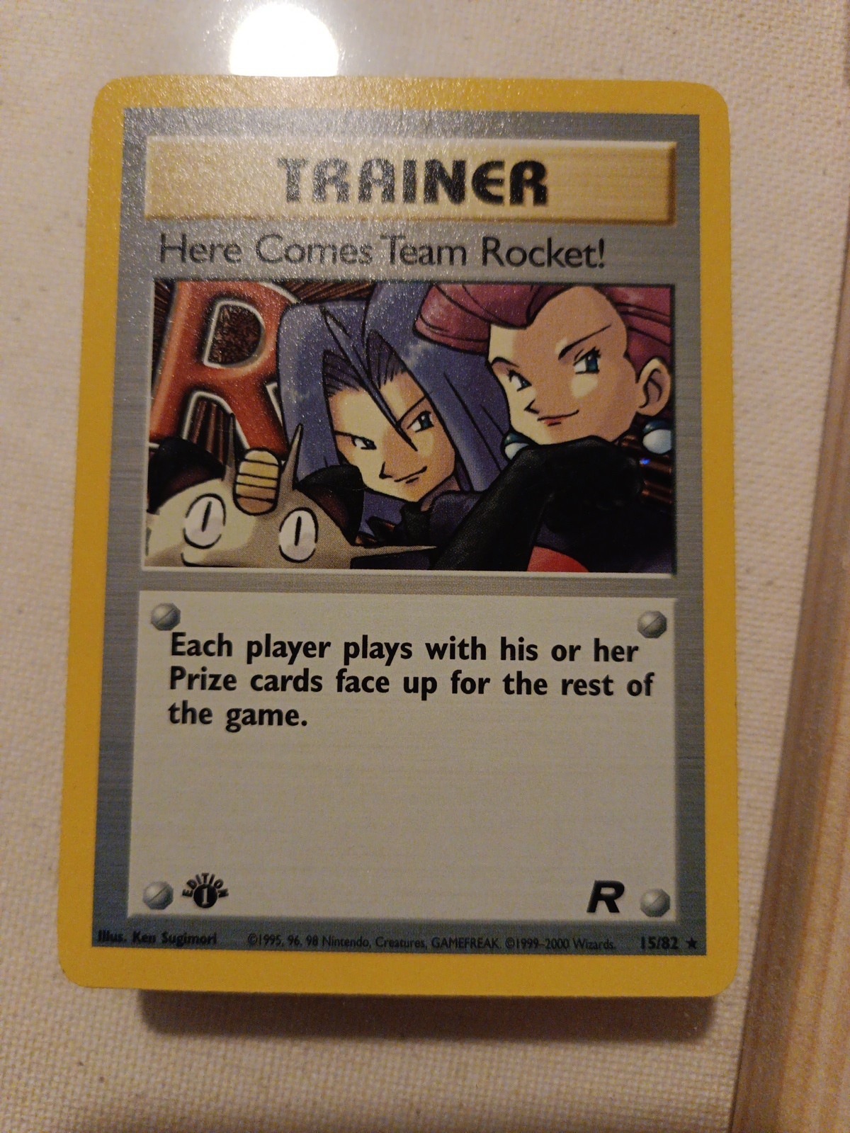 Here Comes Team Rocket! 1st Edition 15/82 Team Rocket Holo NM