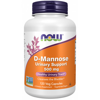 D-Mannose zur Unterstützung der Harnwege 500 mg 120 vegetarische Kapseln Now Foo