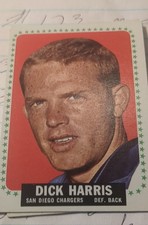 1964 Topps Dick Harris Short Print  Football Card #160 NM San Diego Chargers 