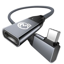 Right Angle USB C Extension Cable 1ft, 90 Degree USB-C 3.2 Female to Male Cable