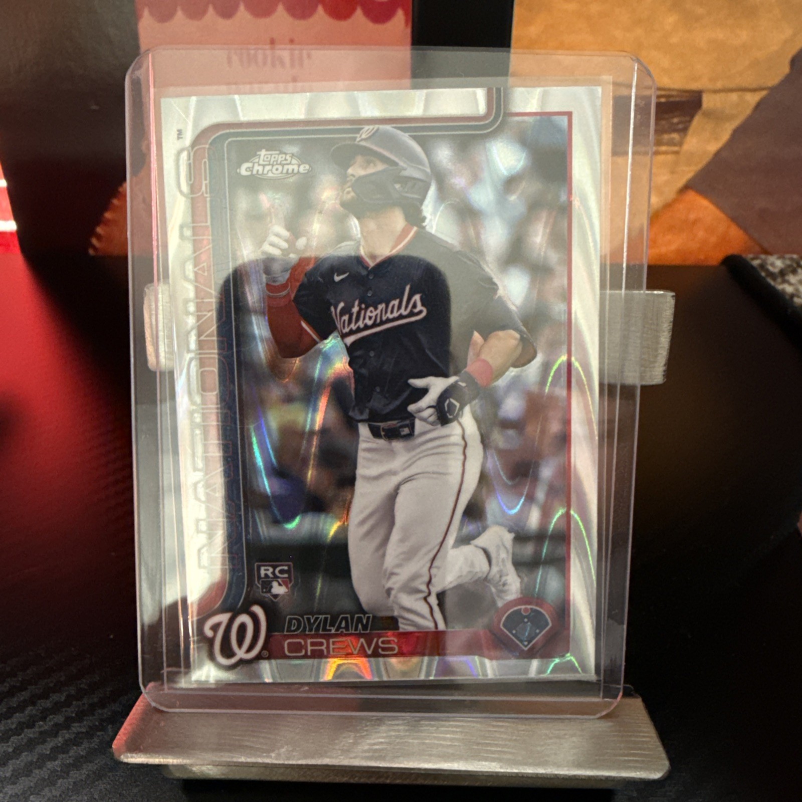 Dylan Crews RC Raywave Refractor 2025 Topps Chrome #146 Washington Nationals