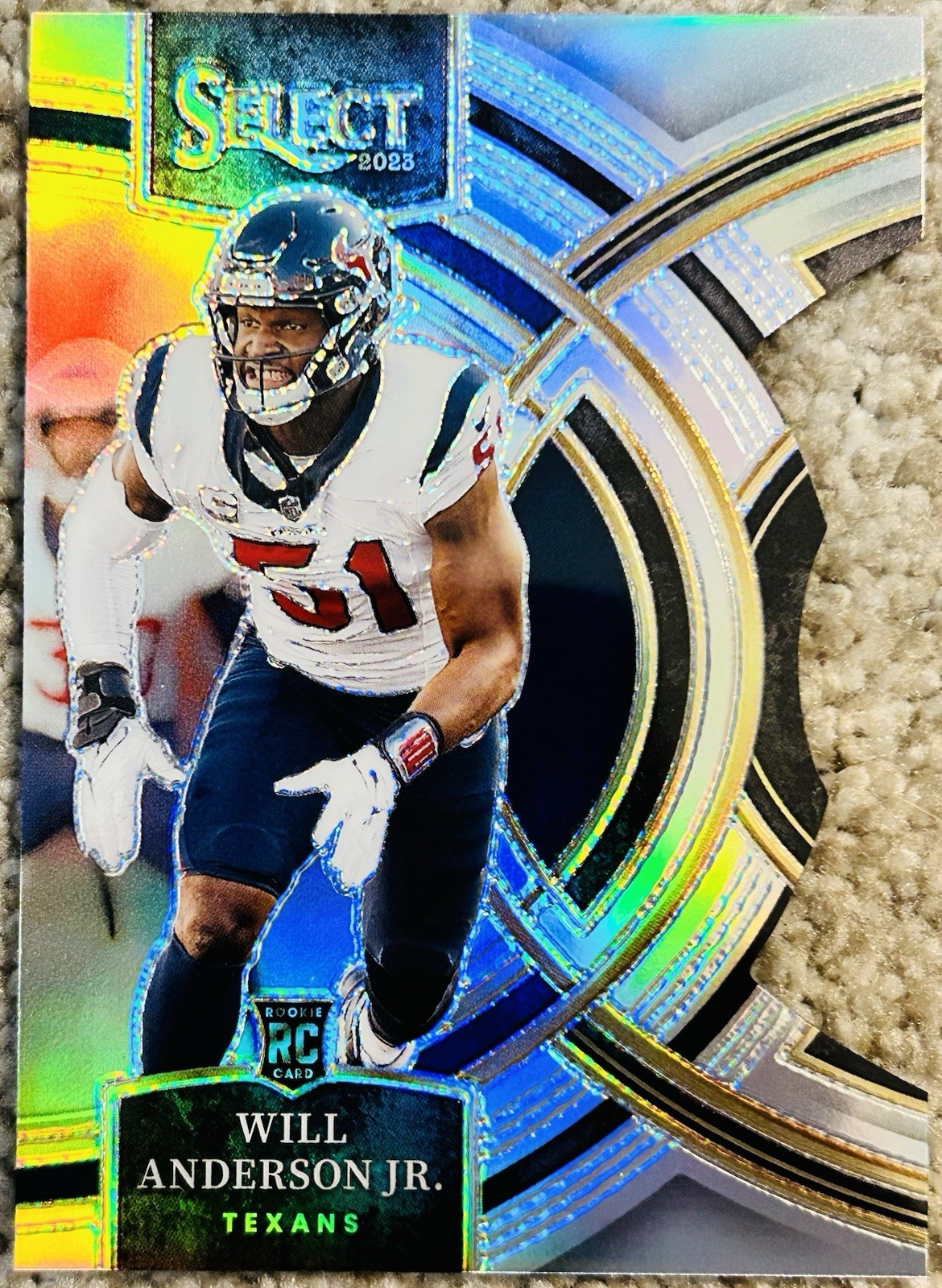 2023 Panini Select Will Anderson Jr. RC Die-Cut Silver Prizm #125 Texans