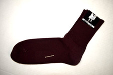 Vintage Socks 50s 60s Beloit Hosiery Burgandy Wool Cotton Above Ankle 9-10 New