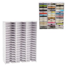 SANFURNEY 51-Slot Cassette Tape Storage, Desktop Rack Audio Tape Organizer, W...